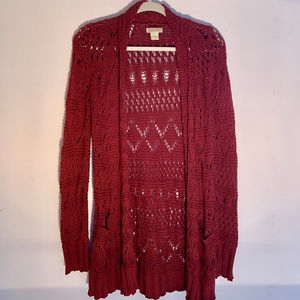 Lucky Brand Crocheted knit sweater
